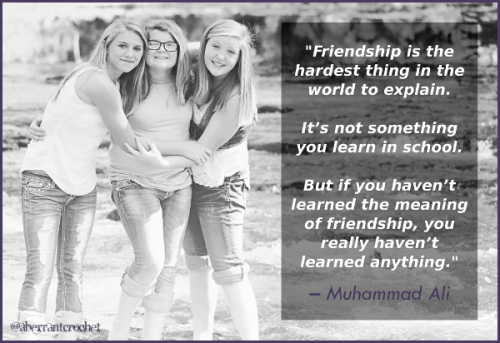 Aberrant Crochet - friendship quote - Muhammad Ali